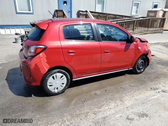 2021 Mitsubishi Mirage ES with VIN ML32AUHJ9MH008134, listed as a Copart auction lot 52541045 with 58,490 mi miles and Salvage Title. Bid and sale history available at carsss.com. Image 3.