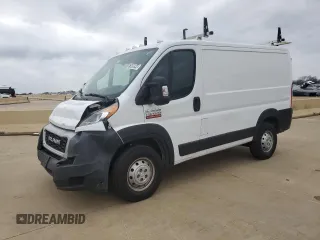 2021 Ram ProMaster Cargo with VIN 3C6LRVNG4ME575924, listed as a Copart auction lot 75856944 with 107,647 mi miles and Salvage Title. Bid and sale history available at DreamBid. Image 1.