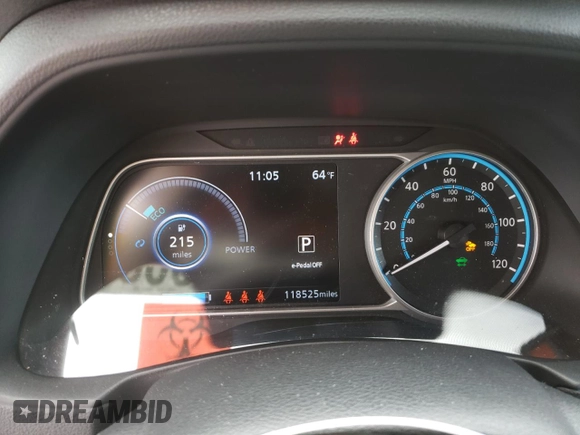 2022 Nissan LEAF S Plus z VIN 1N4BZ1BV9NC561645, wystawiony jako Copart lot #50939635 z przebiegiem 118 525 mil mil oraz Szkoda całkowita • Salvage title. Historia ofert i sprzedaży dostępna na DreamBid. Obrazek 9.