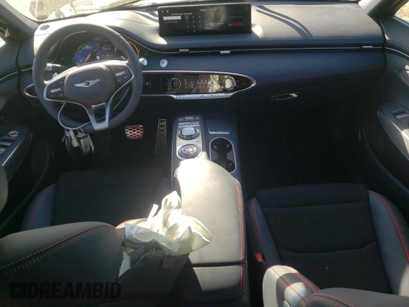 2025 Genesis GV70 2.5T with VIN 5NMMADTB0SH031688, listed as a Copart auction lot 89095825 with 535 mi miles and Salvage title. Bid and sale history available at DreamBid. Image 8.