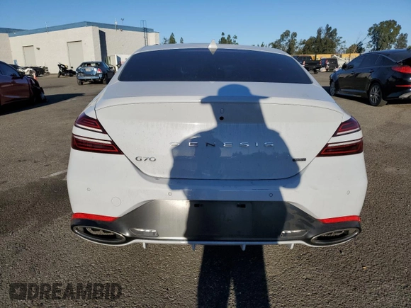2022 Genesis G70 3.3T with VIN KMTG54TE9NU081984, listed as a Copart auction lot 79634704 with 63,169 mi miles and Salvage Title. Bid and sale history available at DreamBid. Image 6.