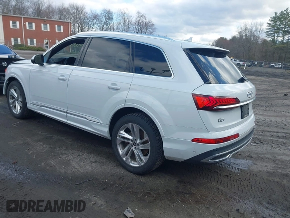 2021 Audi Q7 Premium with VIN WA1AXAF70MD021935, listed as a IAAI auction lot 41973986 with 54,267 mi miles. Bid and sale history available at carsss.com. Image 3.