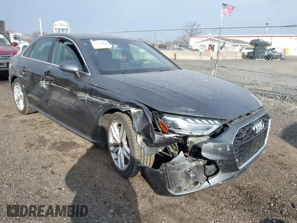2022 Audi A4 S line Premium Plus z VIN WAUEAAF41NN015360, wystawiony jako IAAI lot #41320262 z przebiegiem 63 275 mil mil oraz . Historia ofert i sprzedaży dostępna na DreamBid. Obrazek 1.