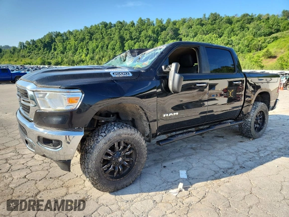 2020 Ram 1500 Big Horn with VIN 1C6SRFFT3LN329731, listed as a Copart auction lot 62726445 with 28,834 mi miles and Salvage title. Bid and sale history available at DreamBid. Image 1.