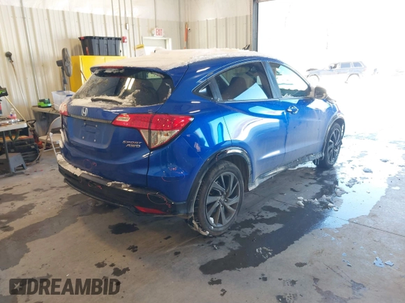 2022 Honda HR-V Sport with VIN 3CZRU6H11NM757838, listed as a IAAI auction lot 41346798 with 30,092 mi miles. Bid and sale history available at carsss.com. Image 4.
