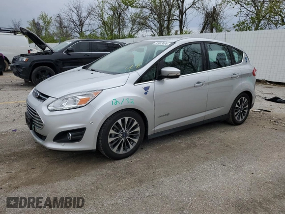 2018 Ford C-Max Titanium with VIN 1FADP5DU2JL101778, listed as a Copart auction lot 52455305 with 136,522 mi miles and Salvage Title. Bid and sale history available at DreamBid. Image 1.