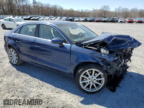 2015 Audi A3 1.8T Premium Plus with VIN WAUCCGFF9F1070198, listed as a Copart auction lot 50190395 with 0 mi miles and Salvage Title. Bid and sale history available at carsss.com. Image 4.