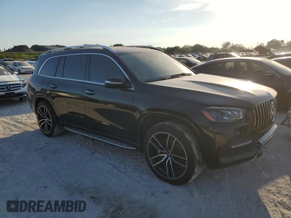 2021 Mercedes-Benz GLS 450 with VIN 4JGFF5KE4MA527565, listed as a Copart auction lot 43009363 with 21,068 mi miles and . Bid and sale history available at DreamBid. Image 4.