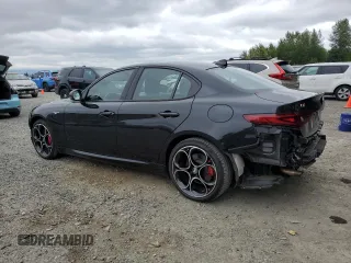 2023 Alfa Romeo Giulia Veloce with VIN ZARFANBN1P7669866, listed as a Copart auction lot 61231225 with 12,021 mi miles and Salvage title. Bid and sale history available at DreamBid. Image 2.