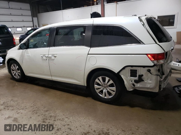 2015 Honda Odyssey EX-L with VIN 5FNRL5H68FB042107, listed as a Copart auction lot 51000525 with 140,793 mi miles and Salvage Title. Bid and sale history available at DreamBid. Image 2.