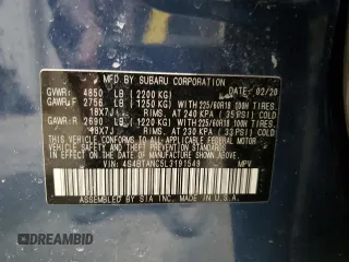 2020 Subaru Outback Limited z VIN 4S4BTANC5L3191549, wystawiony jako Copart lot #50403835 z przebiegiem 50 936 mil mil oraz Szkoda całkowita • Salvage title. Historia ofert i sprzedaży dostępna na DreamBid. Obrazek 15.