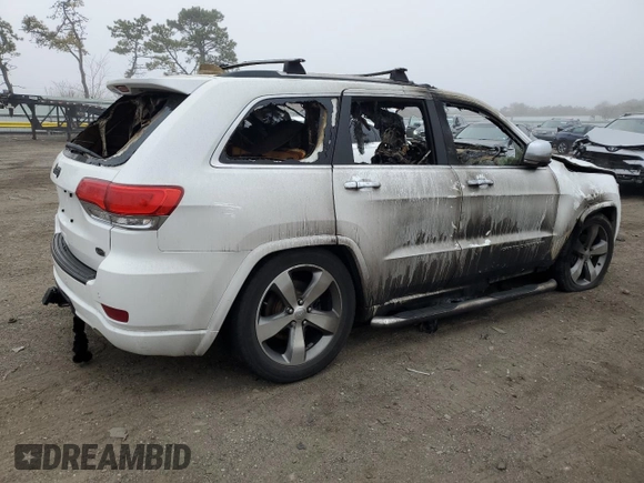 2015 Jeep Grand Cherokee Overland with VIN 1C4RJFCG8FC174325, listed as a Copart auction lot 51074475 with Not Provided miles and Salvage Title. Bid and sale history available at carsss.com. Image 3.