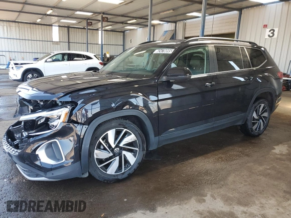 2024 Volkswagen Atlas SE with VIN 1V2HR2CA6RC580681, listed as a Copart auction lot 62478095 with 22,485 mi miles and Clean title. Bid and sale history available at DreamBid. Image 1.