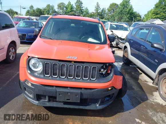 2018 Jeep Renegade Sport with VIN ZACCJBAB8JPJ55880, listed as a IAAI auction lot 42542969 with 70,989 mi miles and . Bid and sale history available at DreamBid. Image 12.