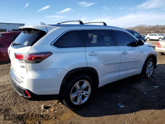 2015 Toyota Highlander Hybrid Limited with VIN 5TDDCRFH0FS012178, listed as a Copart auction lot 42001745 with 133,420 mi miles and Salvage Title. Bid and sale history available at carsss.com. Image 3.
