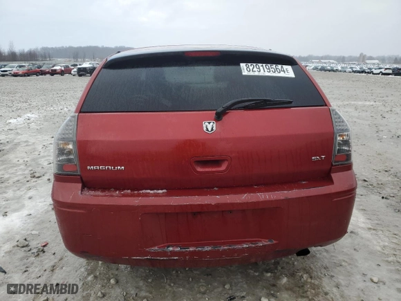 2005 Dodge Magnum SE with VIN 2D4FV48V75H536405, listed as a Copart auction lot 82919564 with 188,870 mi miles and Salvage Title. Bid and sale history available at carsss.com. Image 6.