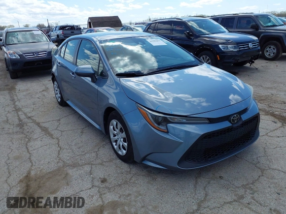 2020 Toyota Corolla LE with VIN JTDEPRAE0LJ070323, listed as a IAAI auction lot 41985664 with 57,502 mi miles and . Bid and sale history available at DreamBid. Image 1.