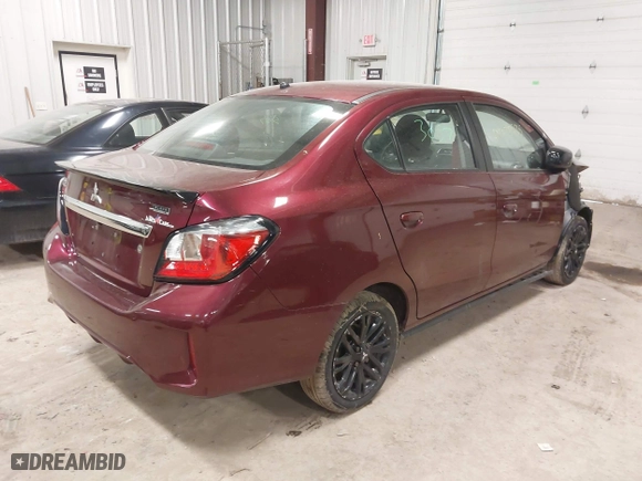 2022 Mitsubishi Mirage G4 ES with VIN ML32FUFJ3NHF04927, listed as a IAAI auction lot 41675838 with 28,730 mi miles. Bid and sale history available at carsss.com. Image 4.