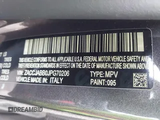 2018 Jeep Renegade Latitude with VIN ZACCJABB0JPG70206, listed as a IAAI auction lot 41630430 with 120,375 mi miles. Bid and sale history available at carsss.com. Image 9.