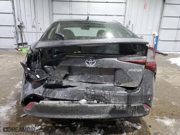 2019 Toyota Prius LE with VIN JTDL9RFU4K3005186, listed as a Copart auction lot 46004545 with 54,827 mi miles and Salvage Title. Bid and sale history available at carsss.com. Image 6.