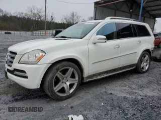 2011 Mercedes-Benz GL-Class GL 550 with VIN 4JGBF8GE7BA708312, listed as a Copart auction lot 42354585 with 158,975 mi miles and Salvage Title. Bid and sale history available at carsss.com. Image 1.