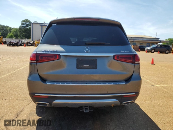 2021 Mercedes-Benz GLS 450 with VIN 4JGFF5KE1MA472444, listed as a Copart auction lot 50698214 with 47,947 mi miles and . Bid and sale history available at DreamBid. Image 6.