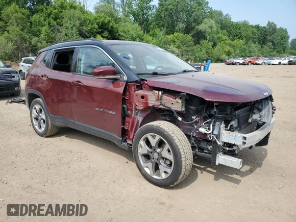 2020 Jeep Compass Limited z VIN 3C4NJDCB7LT193830, wystawiony jako Copart lot #60844545 z przebiegiem 42 634 mil mil oraz Szkoda całkowita • Salvage title. Historia ofert i sprzedaży dostępna na DreamBid. Obrazek 4.