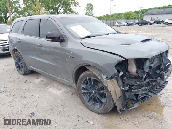2020 Dodge Durango R/T with VIN 1C4SDJCT2LC433279, listed as a IAAI auction lot 42251531 with 80,631 mi miles and . Bid and sale history available at DreamBid. Image 1.