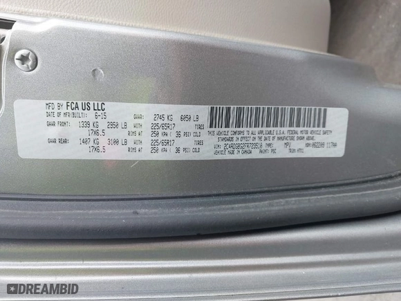 2015 Dodge Grand Caravan American Value Pkg with VIN 2C4RDGBG2FR723510, listed as a IAAI auction lot 41476028 with NaN miles. Bid and sale history available at carsss.com. Image 9.