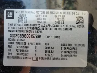 2012 Chevrolet Silverado 1500 LT with VIN 3GCPCSE08CG157799, listed as a Copart auction lot 50319985 with 190,253 mi miles and Salvage Title. Bid and sale history available at carsss.com. Image 15.