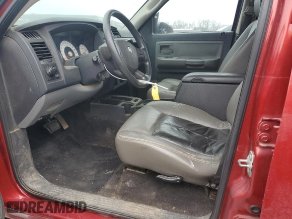 2008 Dodge Dakota SXT with VIN 1D7HE38K18S541785, listed as a Copart auction lot 89347225 with 139,435 mi miles and Salvage Title. Bid and sale history available at DreamBid. Image 7.