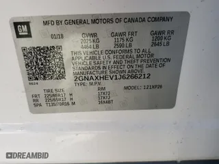 2018 Chevrolet Equinox LS with VIN 2GNAXHEV1J6266212, listed as a Copart auction lot 53127215 with 93,867 mi miles and Salvage Title. Bid and sale history available at carsss.com. Image 15.