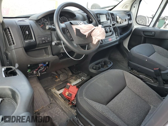 2021 Ram ProMaster Cargo with VIN 3C6LRVVG7ME559443, listed as a Copart auction lot 47386865 with Not Provided miles and Salvage Title. Bid and sale history available at DreamBid. Image 8.