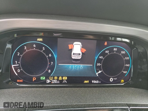 2024 Volkswagen Atlas SE with VIN 1V2LE2CA7RC210281, listed as a Copart auction lot 78423614 with 9,363 mi miles and Salvage title. Bid and sale history available at DreamBid. Image 9.