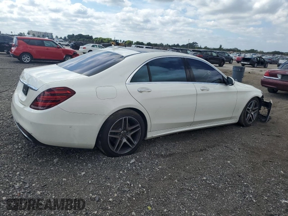 2018 Mercedes-Benz S 560 with VIN WDDUG8DB9JA369366, listed as a Copart auction lot 42800795 with 90,767 mi miles and Clean Title. Bid and sale history available at carsss.com. Image 3.