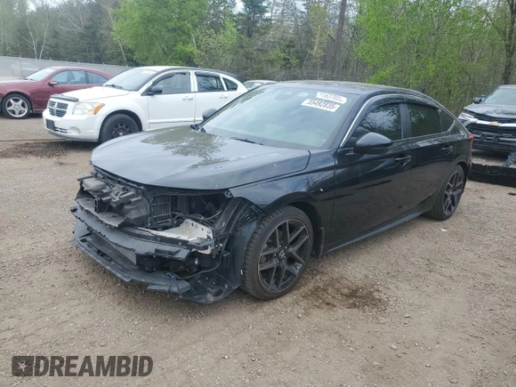 2022 Honda Civic Sport Touring z VIN 19XFL1G81NE401705, wystawiony jako Copart lot #55492835 z przebiegiem 75 043 mil mil oraz Szkoda całkowita • Salvage title. Historia ofert i sprzedaży dostępna na DreamBid. Obrazek 1.