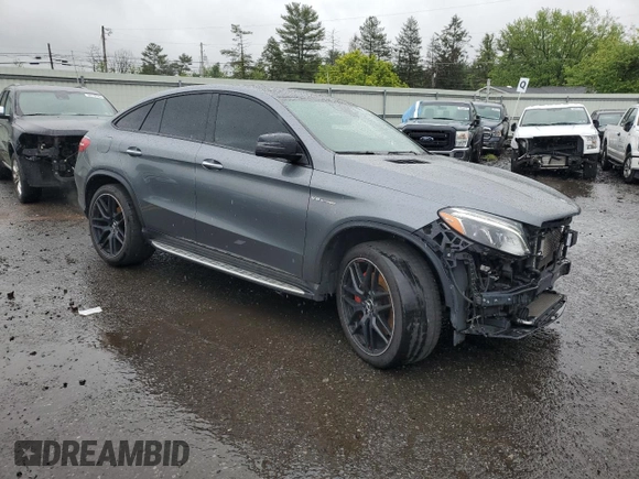 2018 Mercedes-Benz GLE 63 S AMG with VIN 4JGED7FB2JA116058, listed as a Copart auction lot 58478445 with 67,749 mi miles and Salvage title. Bid and sale history available at DreamBid. Image 4.
