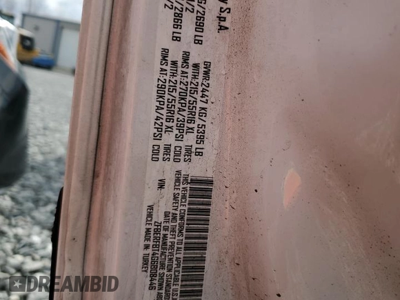 2016 Ram ProMaster City Cargo Tradesman SLT with VIN ZFBERFBT4G6B08446, listed as a Copart auction lot 51034355 with 187,553 mi miles and Salvage title. Bid and sale history available at DreamBid. Image 12.
