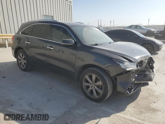 2014 Acura MDX Advance with VIN 5FRYD4H83EB038385, listed as a Copart auction lot 49025375 with 97,357 mi miles and Salvage Title. Bid and sale history available at DreamBid. Image 4.