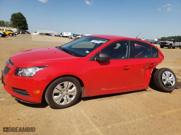 2014 Chevrolet Cruze LS with VIN 1G1PA5SH5E7178392, listed as a Copart auction lot 74535974 with 51,906 mi miles and Salvage Title. Bid and sale history available at carsss.com. Image 1.