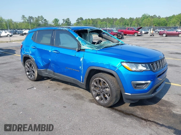2021 Jeep Compass 80th Anniversary with VIN 3C4NJCEB3MT531703, listed as a IAAI auction lot 42006349 with 73,876 mi miles and . Bid and sale history available at carsss.com. Image 1.