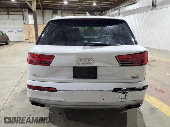 2017 Audi Q7 Premium Plus with VIN WA1LAAF72HD026795, listed as a Copart auction lot 83226354 with 183,631 mi miles and Salvage title. Bid and sale history available at DreamBid. Image 6.