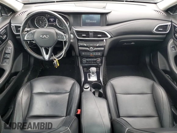 2018 Infiniti QX30 Premium with VIN SJKCH5CR4JA043584, listed as a Copart auction lot 58199085 with 81,497 mi miles and Salvage title. Bid and sale history available at DreamBid. Image 8.