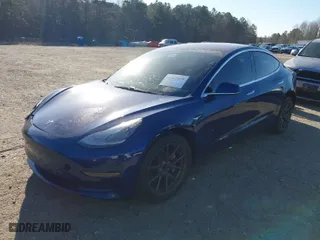 2018 Tesla Model 3 Long Range Battery with VIN 5YJ3E1EA2JF037835, listed as a IAAI auction lot 41667875 with 106,528 mi miles. Bid and sale history available at carsss.com. Image 2.