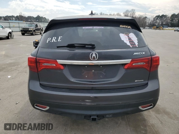 2016 Acura MDX w/Tech with VIN 5FRYD4H41GB055380, listed as a Copart auction lot 46271925 with 113,388 mi miles and Salvage Title. Bid and sale history available at carsss.com. Image 6.