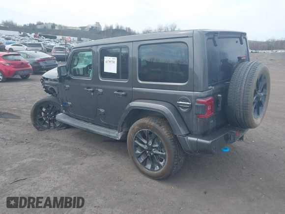 2021 Jeep Wrangler Unlimited Sahara with VIN 1C4JJXP65MW676726, listed as a IAAI auction lot 41795701 with 38,480 mi miles and . Bid and sale history available at DreamBid. Image 3.