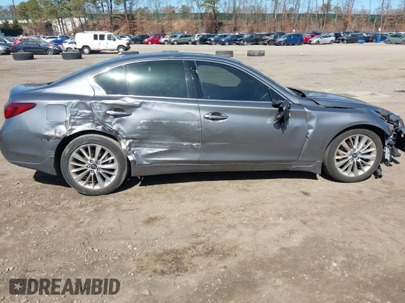 2021 Infiniti Q50 Luxe with VIN JN1EV7BR5MM751785, listed as a IAAI auction lot 41817093 with 48,331 mi miles and . Bid and sale history available at DreamBid. Image 13.