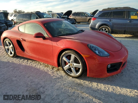 2015 Porsche Cayman S with VIN WP0AB2A80FK184769, listed as a Copart auction lot 77851604 with Not Provided miles and Salvage Title. Bid and sale history available at DreamBid. Image 4.
