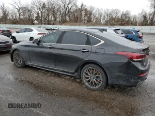 2018 Genesis G80 Sport with VIN KMHGN4JB2JU232239, listed as a Copart auction lot 41812803 with 79,720 mi miles and . Bid and sale history available at carsss.com. Image 2.