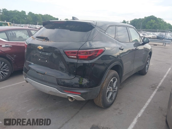 2025 Chevrolet Blazer LT with VIN 3GNKBHR43SS184196, listed as a IAAI auction lot 42223399 with 3,656 mi miles and . Bid and sale history available at DreamBid. Image 4.